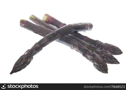 a black asparagus on the white background