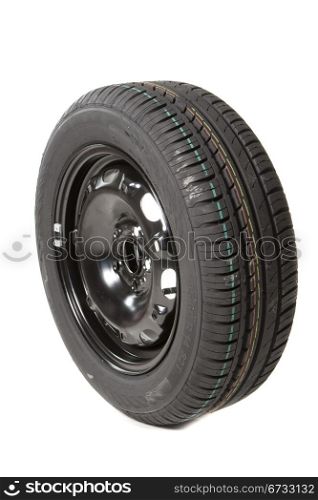 a black tire for a car spare