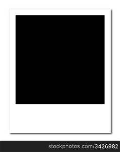 A blank polaroid frame ready to insert photos