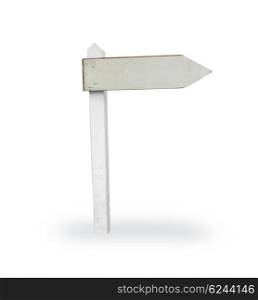 A blank sign on white