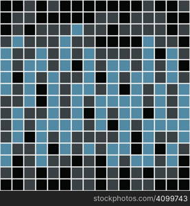 A blue tiles or pixels texture that tiles seamlessly as a pattern.