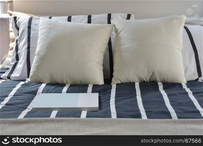 A book on striped bedding modern style