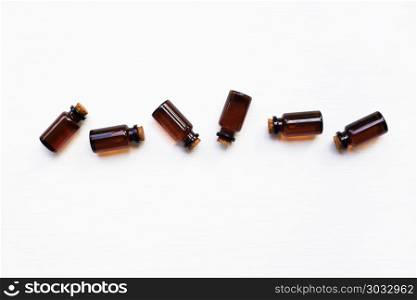 A bottle of on white background.. A bottle of on white background. Top view