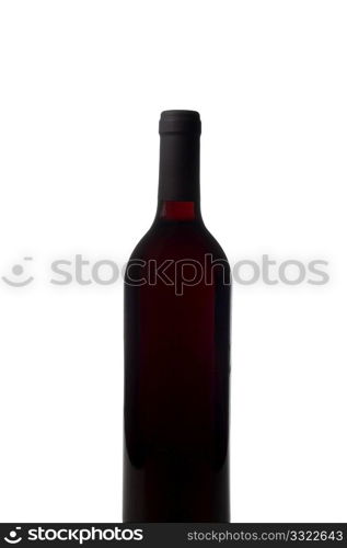 A bottle of red wine