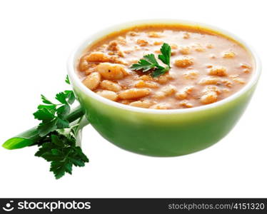 a bowl of bean soup