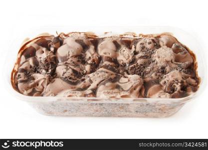 a box of chocolate ice cream