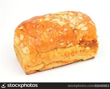 a bread on white background