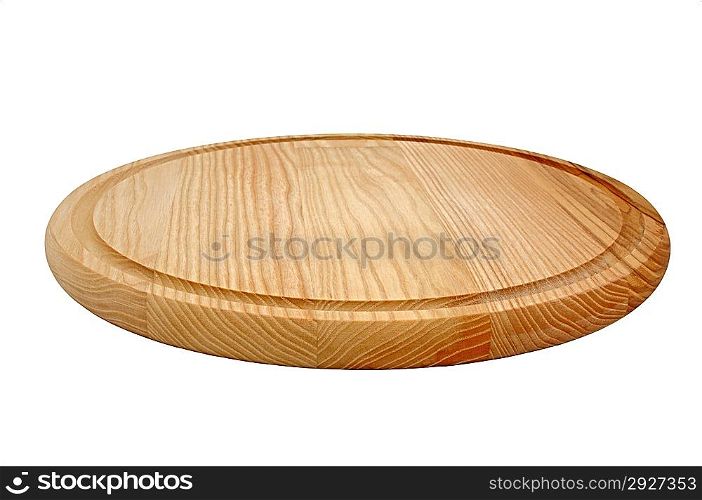 A breadboard of wood of a oak, an ash-tree and other breeds of a wood on white background.