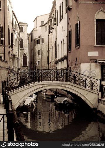 A bridge on narrow canal in Venice, Italy