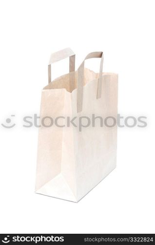 A brown bag isolated on white