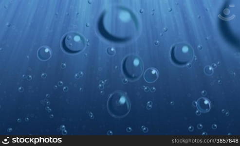 A bubbly, blue, wavy, watery motion background