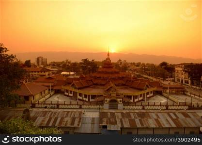 a Buddhism Monastery in the city of Nyaungshwe on the Inle Lake in the Shan State in the east of Myanmar in Southeastasia.. ASIA MYANMAR BURMA INLE LAKE NYAUNGSHWE MONASTERY
