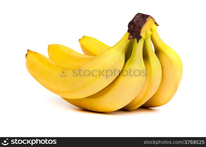 A bunch of bananas isolated on a white background