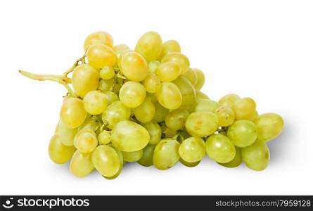 A bunch of bright ripe grapes isolated on white background