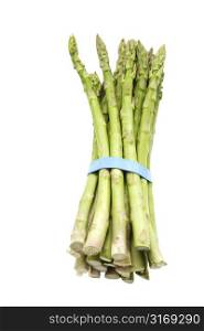 A bunch of green asparagus (isolated white)