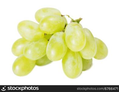 A bunch of green grapes, isolated on a white background