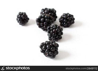 A bunch of healthy blackberries