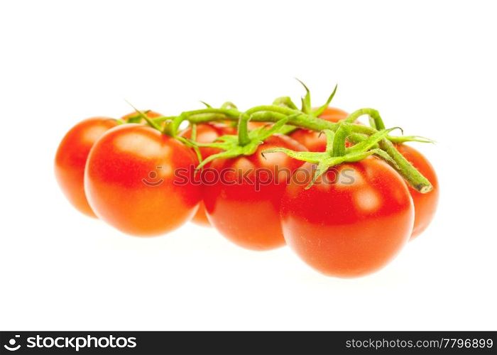 a bunch of tomato isolated on white