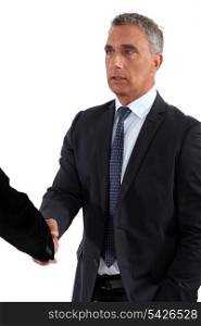 A business handshake