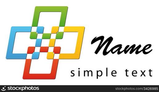 A business logo with four bright colours