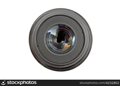 A camera Lens isolated on white background
