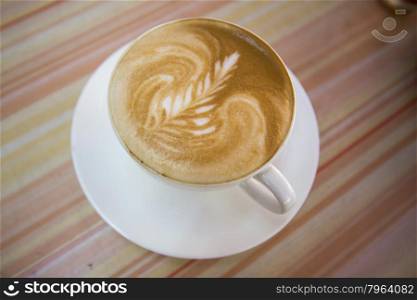 a cappucchino koffee in a coffee shop in the City of Yangon in Myanmar in Southeastasia.. ASIA MYANMAR YANGON COFFEE CAPPUCCHINO