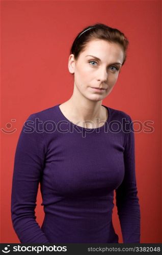 A casual portrait of a brunette caucasian female