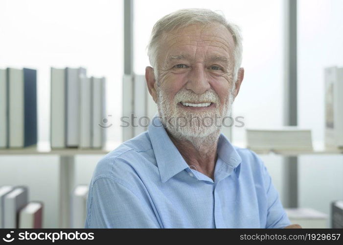 A caucasian senior Businessman confident in modern office. Caucasian senior Businessman confident in modern office