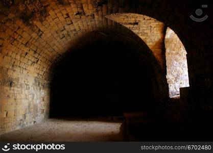A cellar in an ancient cave in Malta.
