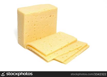 A cheese isolated on a white background