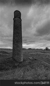 A chimney at a disused mine, Magpie Mine, in the Peak district