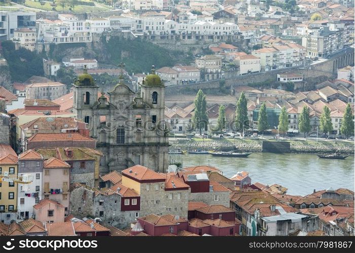 a church in the old town of ribeira in the city centre of Porto in Porugal in Europe.. EUROPE PORTUGAL PORTO RIBEIRA OLD TOWN CHURCH
