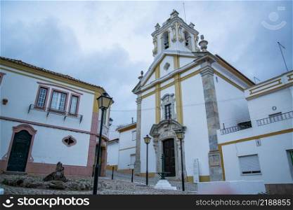 a church in the Village of Alter do Chao in Alentejo in Portugal. Portugal, Alter do Chao, October, 2021