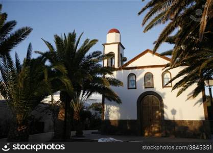 a church in the Village of Puerto de las Nieves on the Canary Island of Spain in the Atlantic ocean.. EUROPE CANARY ISLAND GRAN CANARY