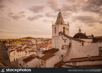 a city view of the old town in the city of Elvas in Alentejo in Portugal. Portugal, Elvas, October, 2021