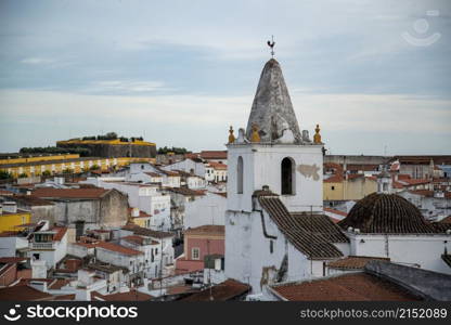 a city view of the old town in the city of Elvas in Alentejo in Portugal. Portugal, Elvas, October, 2021