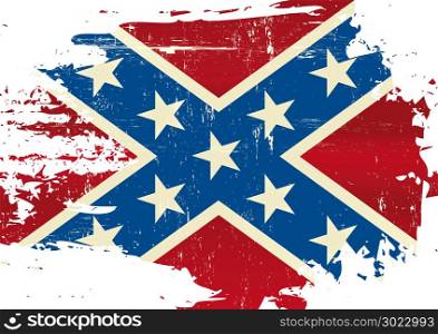 A Civil War flag with a grunge texture