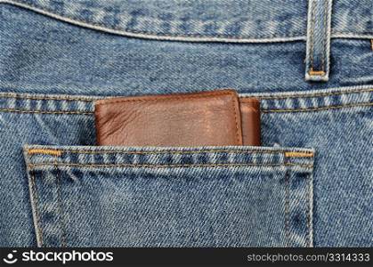 a clean blue jeans with wrench in the back pocket