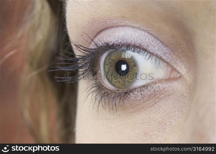 A close-up shot of an eye
