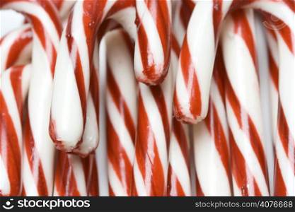 A close up shot of christmas candy cane