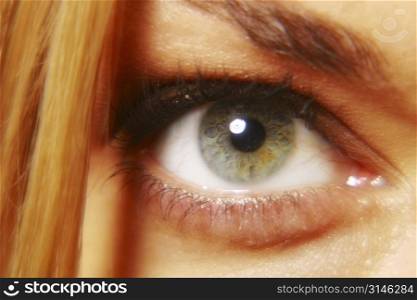 A close up shot of eyes.