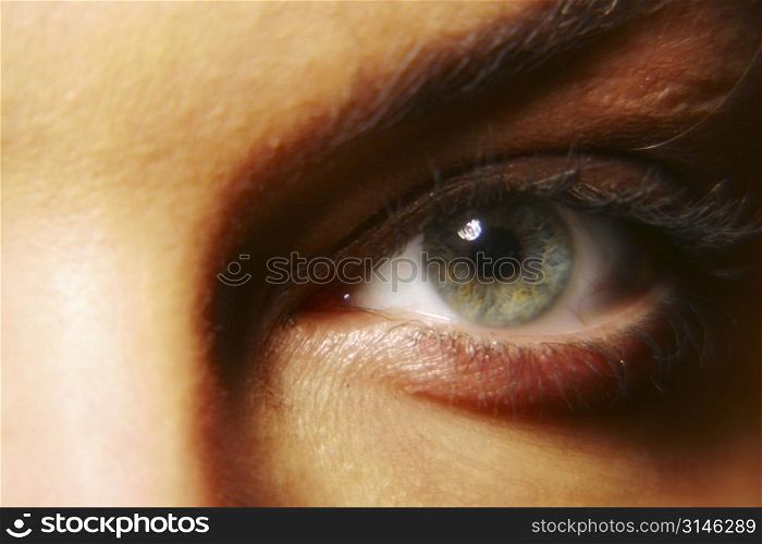 A close up shot of eyes.