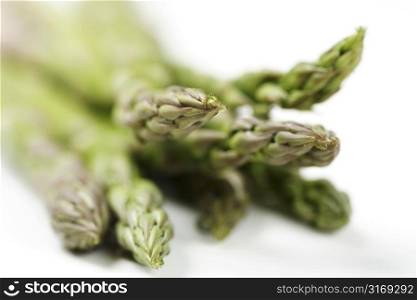 A close up shot of green asparagus