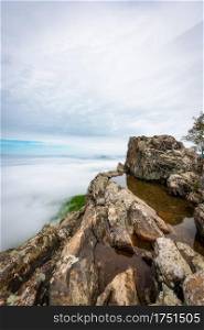 A cloud inversion shrouds Shenandoah National Park in mystery on a Summer afternoon.