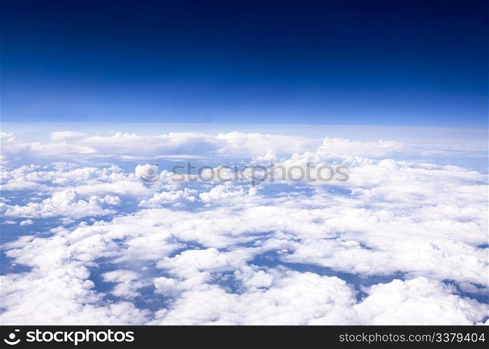 A cloudscape taken from an airplane