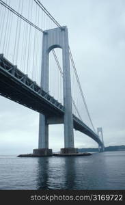 A Cloudy Gray Day On The Verrazano Narrows Bridge