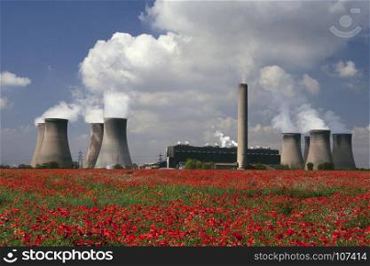 A coal-fired power plant in Cheshire in the United Kingdom.