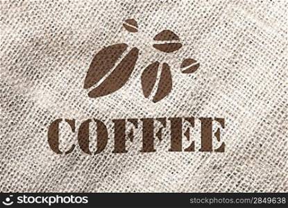 A coffee bag texture