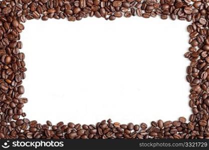 A coffee frame on white