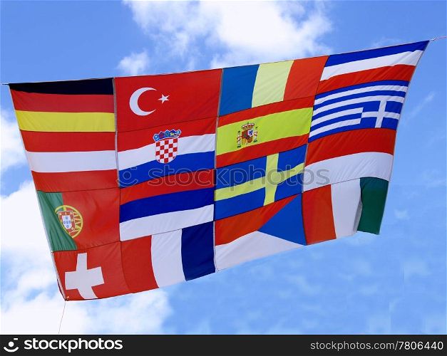 a collection Flagg of European countries. Flagg of European countries